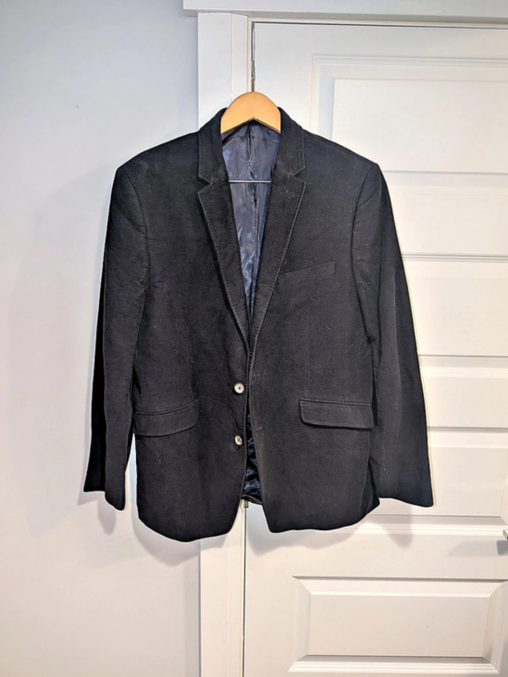 John Lewis Woven in Italy Tailored Fit Blazer Black 42R